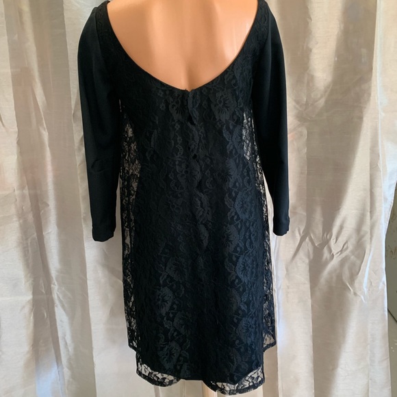 Vintage 60’s Goth Lace Babydoll Dress - Picture 3 of 6
